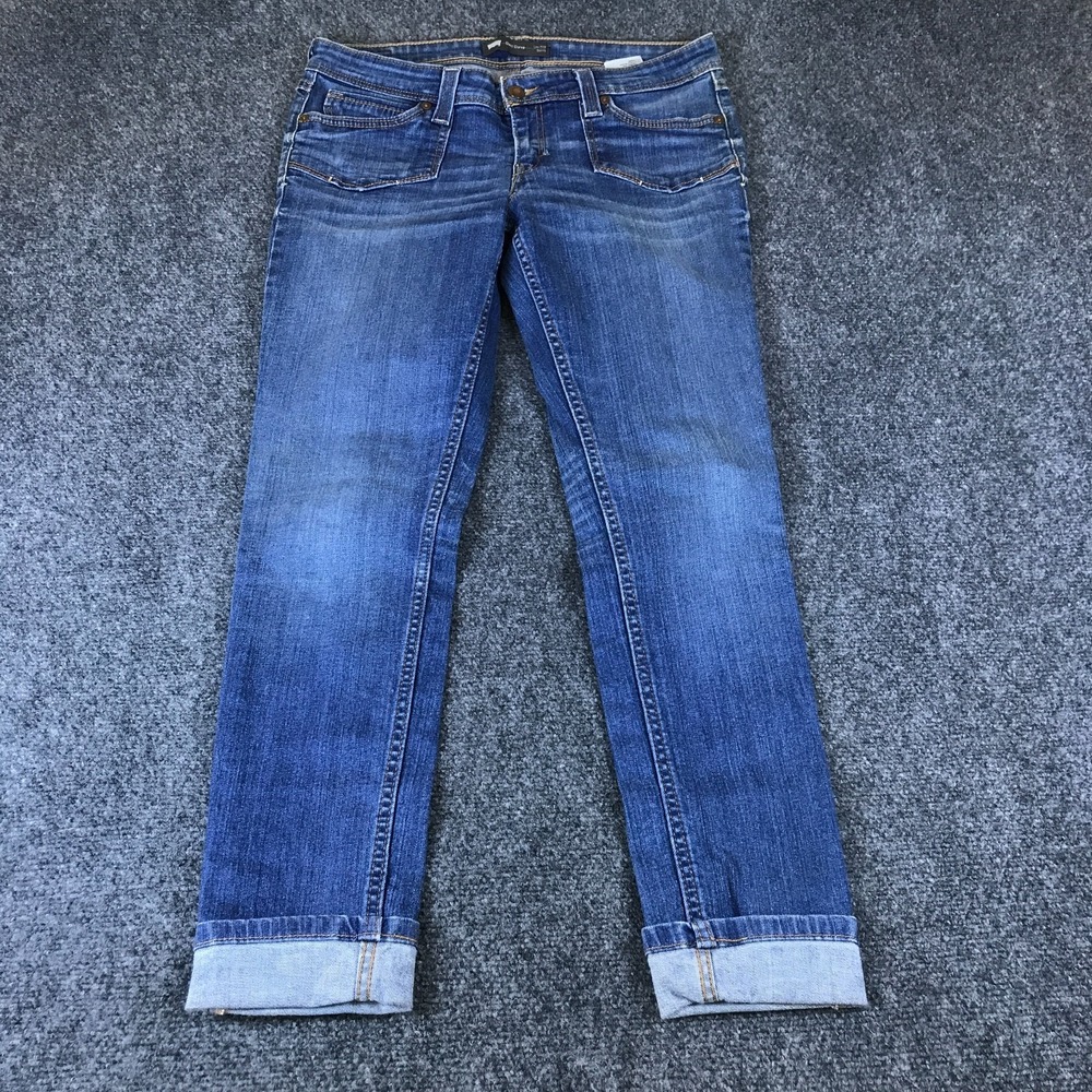 Levi's Demi Curve Jeans Women's 30x26 Blue‎ Denim Rolled Hem Low Rise Skinny Leg